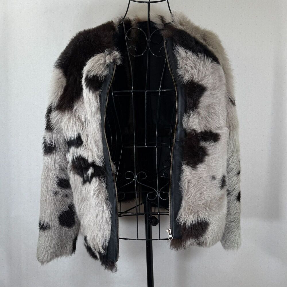 Ulla Johnson Genuine Lambskin Fur Zip Jacket Size 4/S